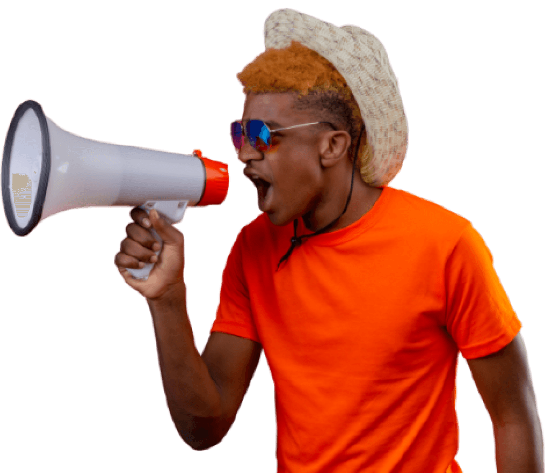 Promoter with megaphone